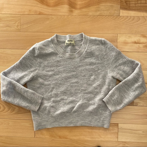 Acne boiled wool cropped sweater - Picture 2 of 5